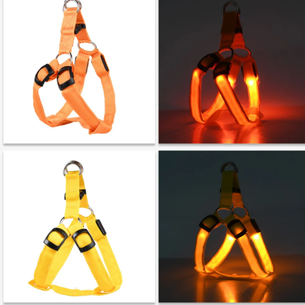 

USB Rechargeable Chest Harness LED Pet Dog Glow Flashing Light-up Night Safety TUE88