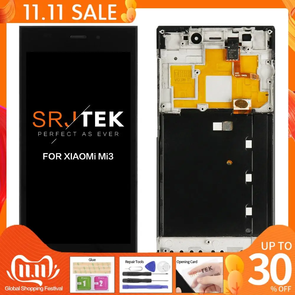 Для Xiaomi Mi3 дисплей протестированный 5 '&#x271920x1080 IPS ЖК-дисплей для XiaoMi сенсорный