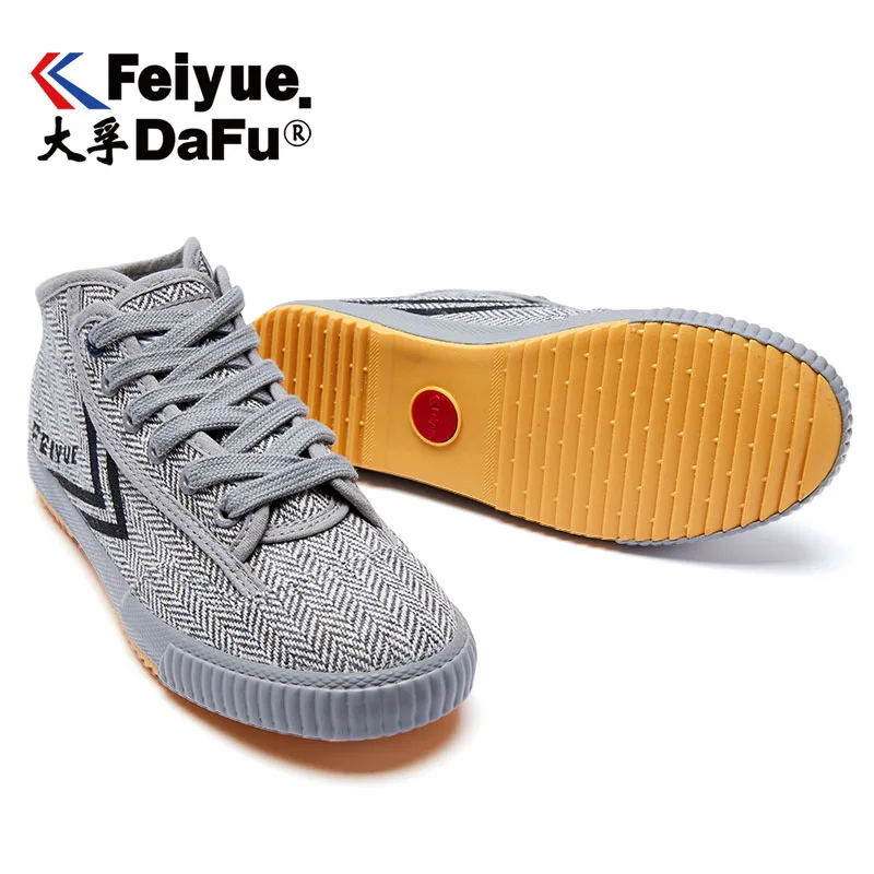 Feiyue/парусиновая обувь для мужчин и женщин; высокие вулканизированные кроссовки; Удобная нескользящая обувь на плоской подошве; сезон осень-зима; 3 цвета; ;