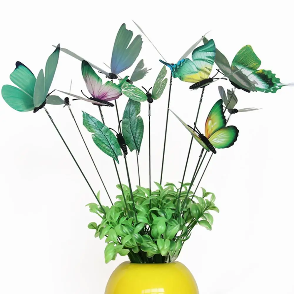 Упаковка 12 шт водонепроницаемые бабочки колыбели декоративные колья для сада