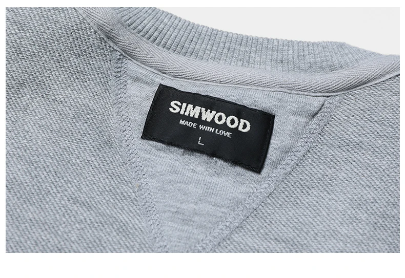 Мужское худи из хлопка SIMWOOD, модный пуловер с принтом в стиле хип-хоп, брендовая уличная одежда, модель 180365 на осень и зиму