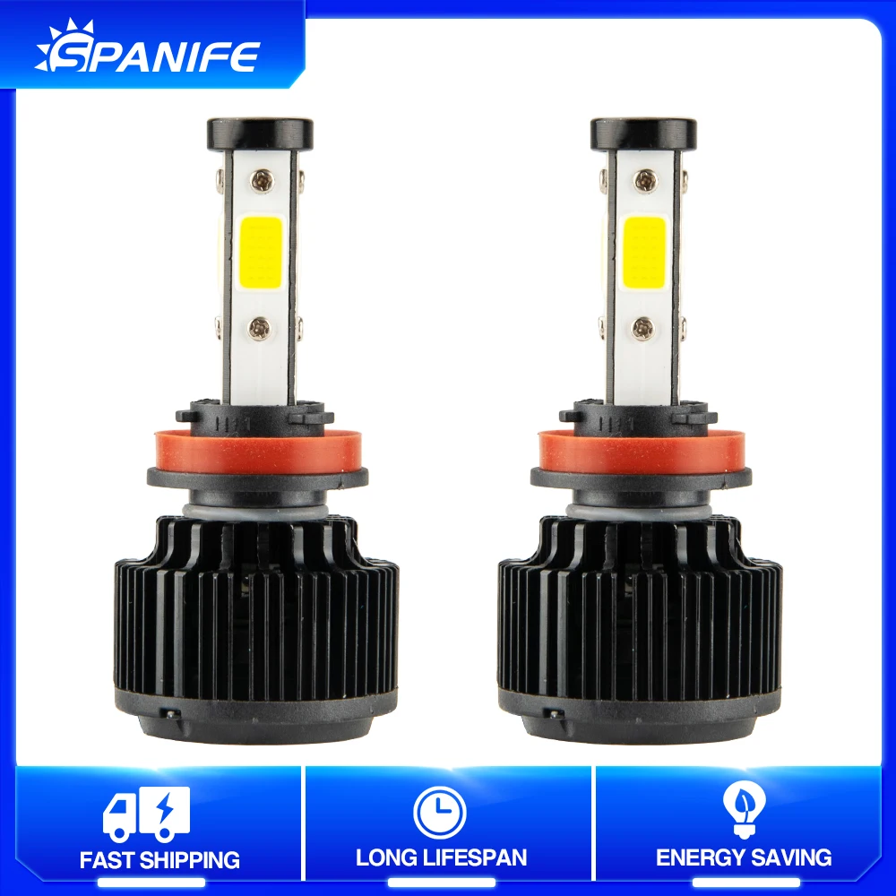 

Spanife 360 Super H7 Led Headlight 20000Lm H4 H11 H13 5202 9005 9006 9012 9004 9003 9007 Car Bulb 12V Lamp 6000K 100W Fog Light
