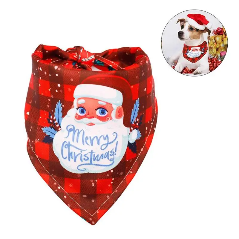 

Christmas Plaid Pet Scarf Puppy Dogs Cat Triangle Bibs Kerchief 2021 Christmas Pet Saliva Towel For Birthday Party And Christmas