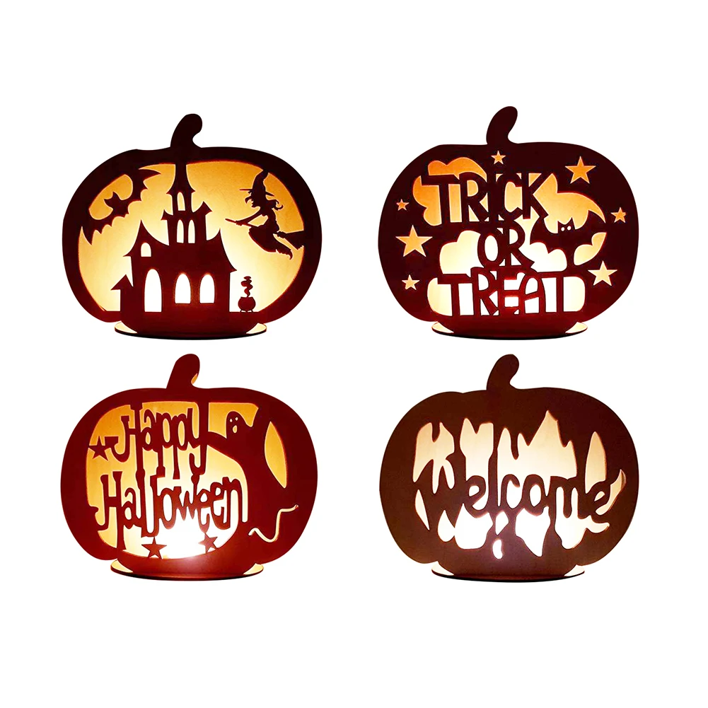 

Wood Pumpkin Hollow Light Halloween Party Home Decoration Night Lamps Holiday Festival Lighting Ornaments Gifts Light
