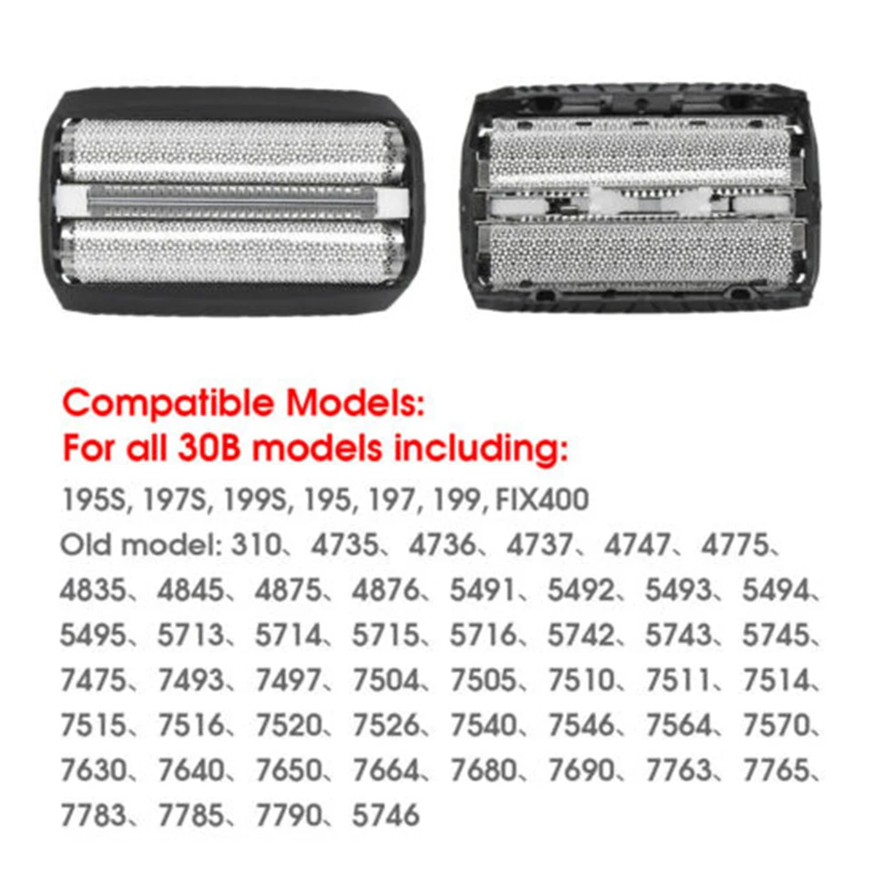 

Shaving Grille Razor Head Shaver Foil Durable Parts Mesh Film Electric Net Cutter Replacement For Braun 30B 30S 4000 7000