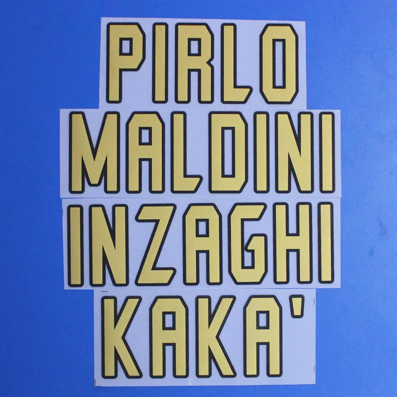 2005 2006 2007 Ретро 3 MALDINI 9 INZAGHI 21 PIRLO 22 номер Кака для AC milan горячая штамповка патчи