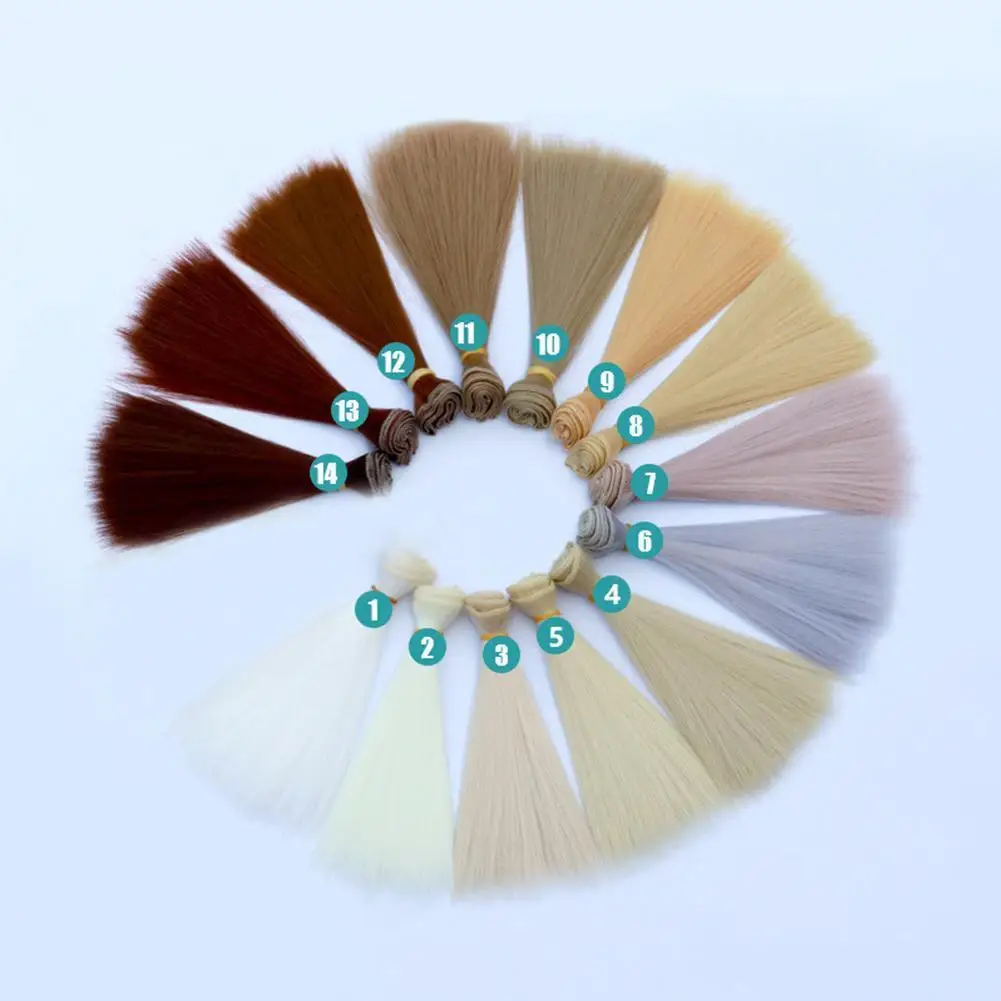 

15*100 Doll Accessories Wig Long Straight High Temperature For 1/3 Fiber Accessories Color Doll Wig Wigs Hair 1/8 1/6 B9N6