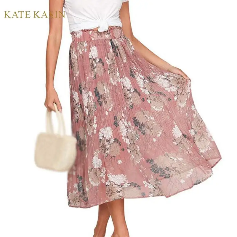 Kate Kasin Для женщин Повседневное эластичный Высокая Талия Длинные плиссированные