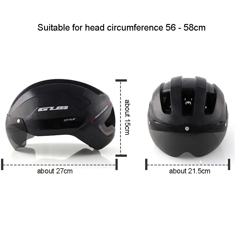 

Bike Helmet with goggles Light weight Integrally molded MTB Bicycle Safety City Helmet Moto Cycling Helmets Men Women 56-58cm
