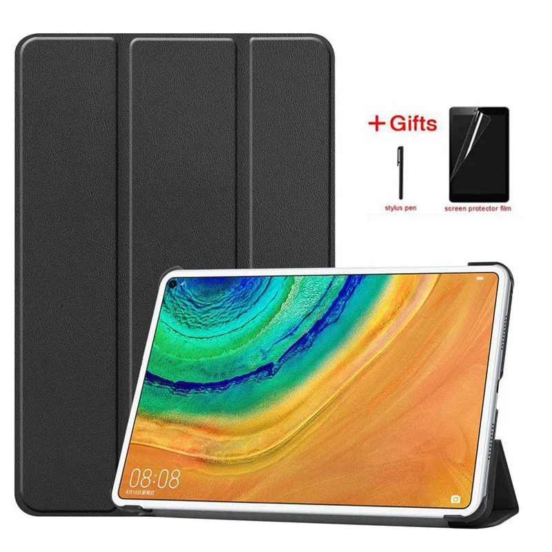 

Раскладной кожаный чехол для Huawei MatePad Pro 10,8 крышка для Huawei MatePad Pro 10,8 2019 MRX-W09 W19 AL09 AL19 чехол + Защитная пленка на экран, ручка