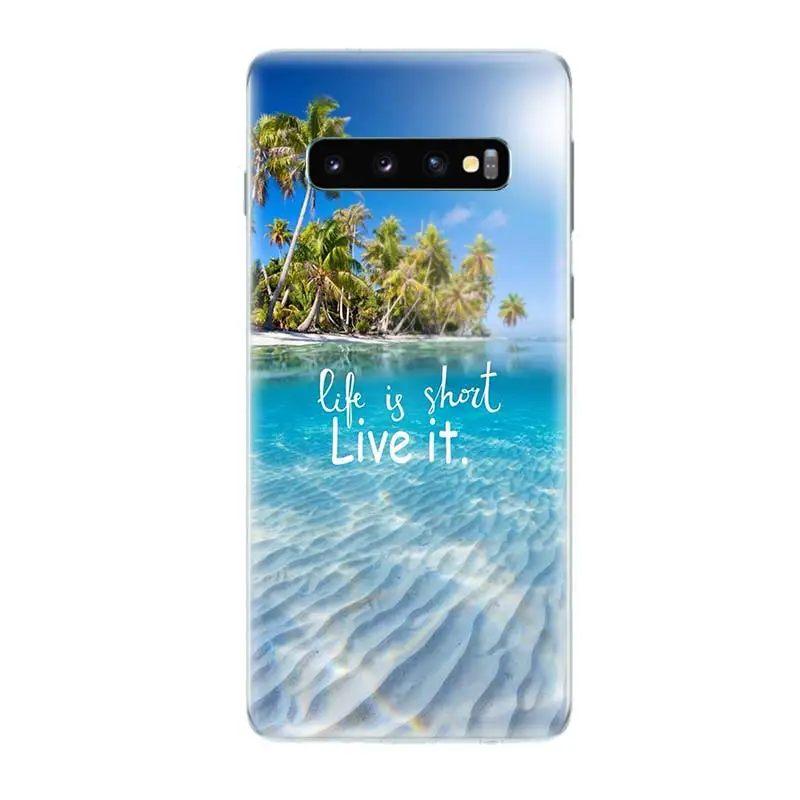 Лето пальмы море океан крышка чехол для телефона samsung Galaxy S9 S8 A6 A8 A7 A9 J4 J6 Plus + J5 J8 2018