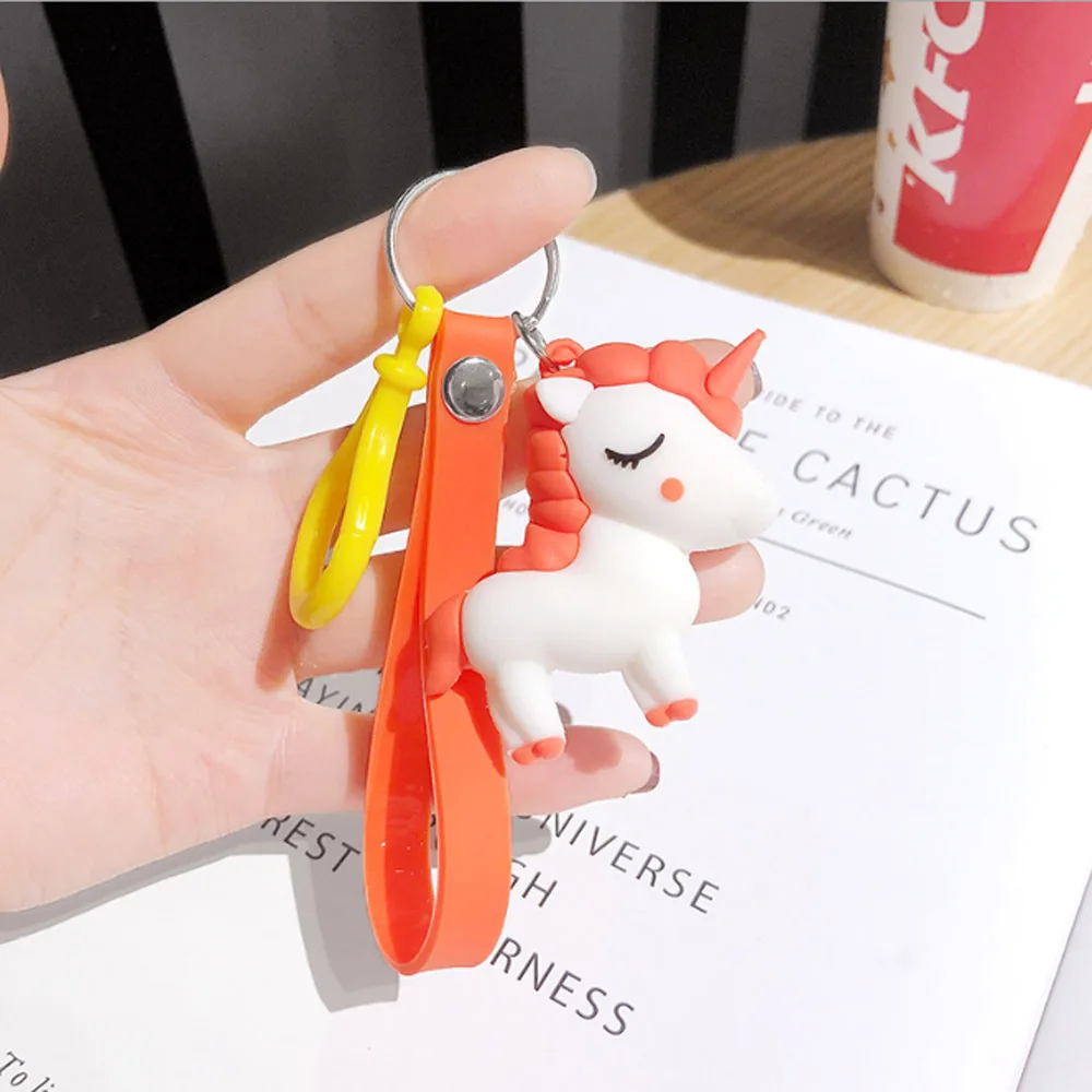 3D силиконовые брелки с аниме лошадью Мультяшные милые детские игрушки подвеской