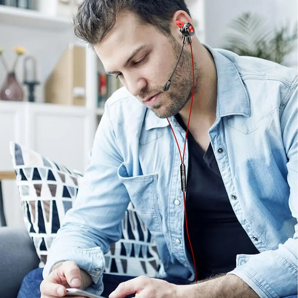 

G16 Universal Wired Heavy Bass Gaming Earphone Headphone with Dual Microphones
