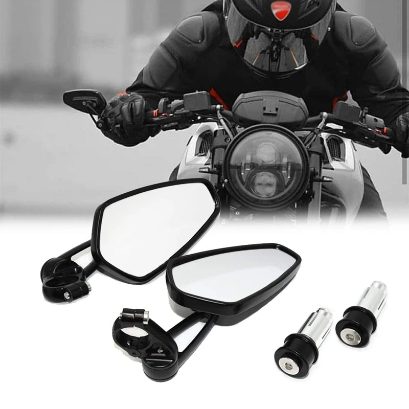 

Motorcycle Bar End Mirrors 7/8 Inch 22mm Handlebar Rear View Side Mirror for GROM MXS125 CB500F MT-03 MT-07 FZ-07 MT-09