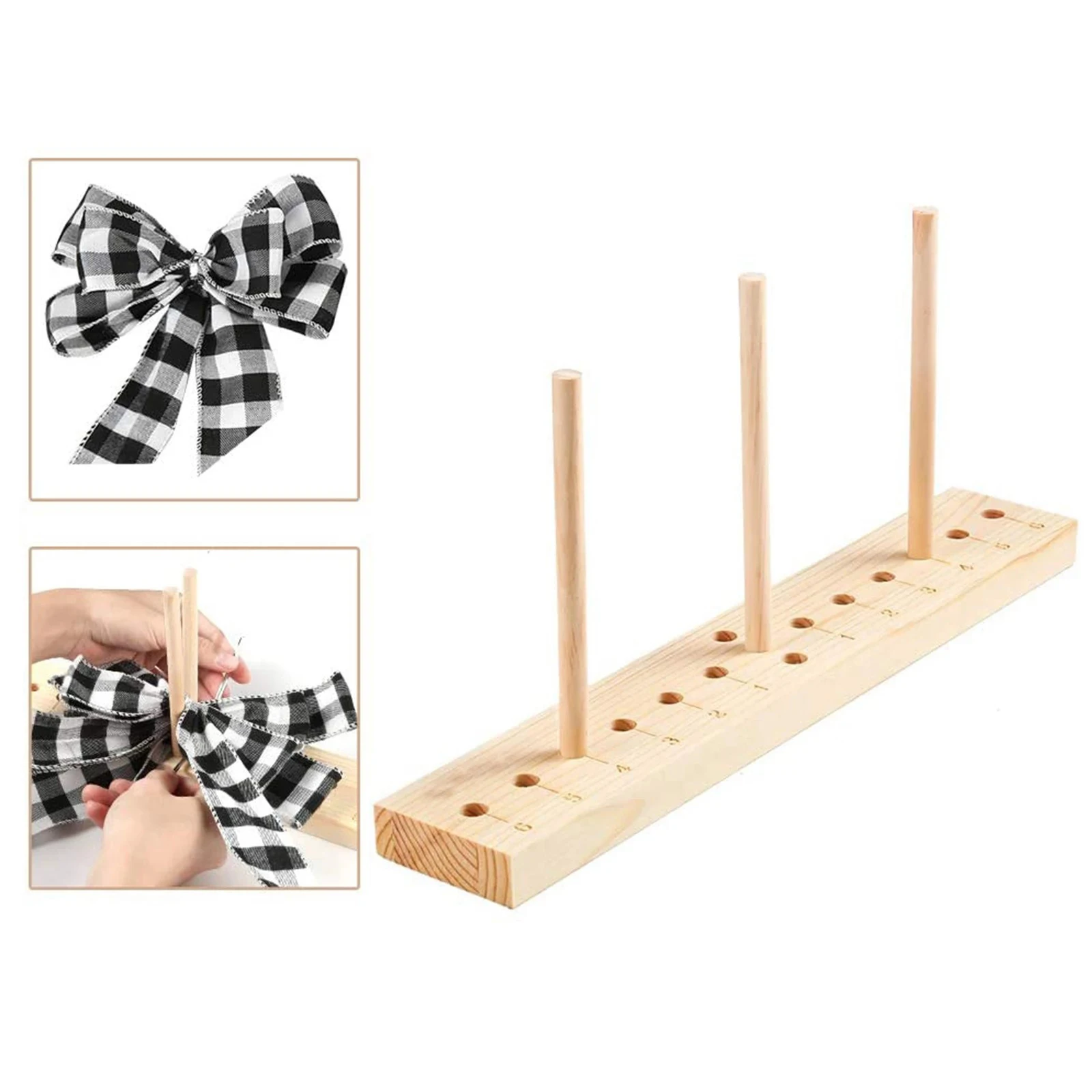 

Bow Maker Bow Making Tool for Ribbon Wooden for Making Gift Wrist Corsages Christmas Halloween Decorations Holiday Wreaths