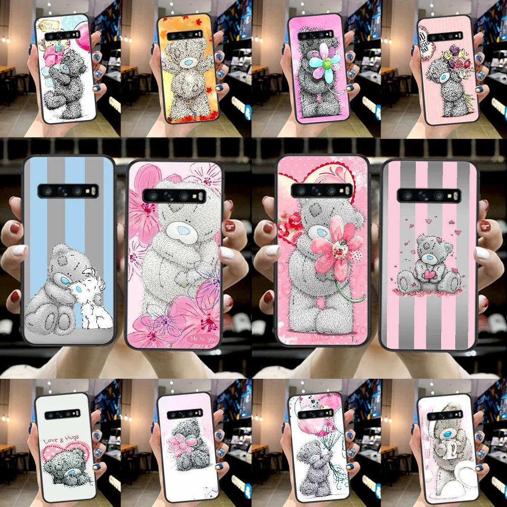 С мультяшным мишкой чехол для телефона Samsung Galaxy Note S 8 9 10 20 Plus E Lite Uitra Черный