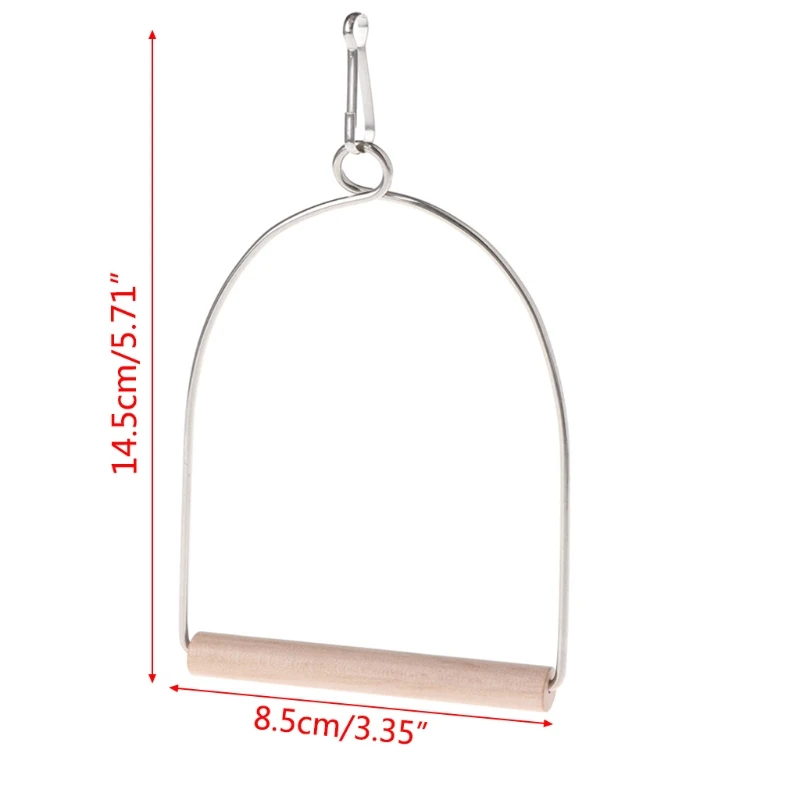 T84F Натуральный Деревянный насест для птиц попугаев Подвесные качели клетки