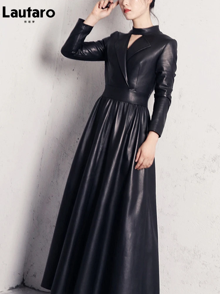 Lautaro Весенне-осенние черные макси-платья для выпускного вечера женщин 2022