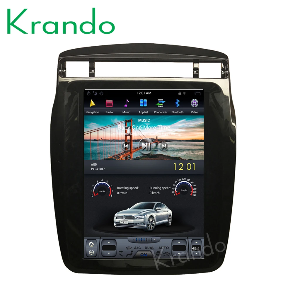 Автомагнитола Krando с вертикальным экраном 10 4 дюйма Android 9 0 для VW Volkswagen touareg 2010 2017