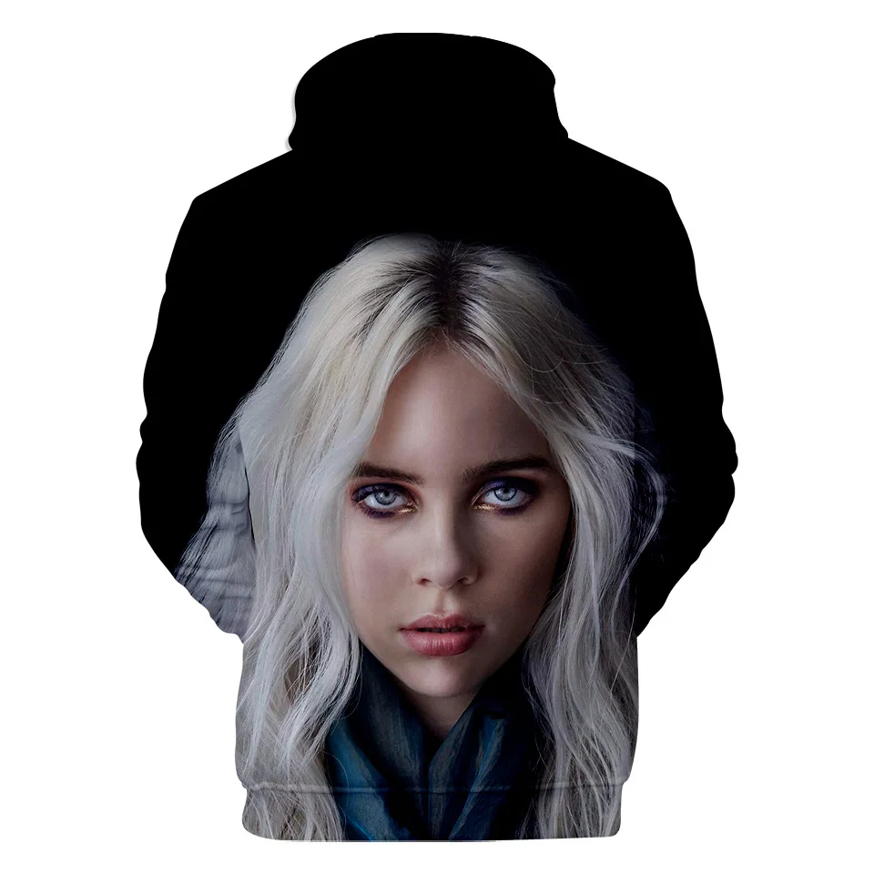 Модный дизайн Billie Eilish 3D толстовки Толстовка для мужчин и женщин Billie Eilish толстовки с капюшоном осенне-зимняя одежда куртки