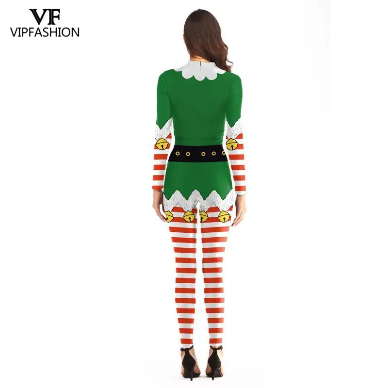 VIP модный Рождественский костюм Санта Клаус поясом комбинезон с принтом