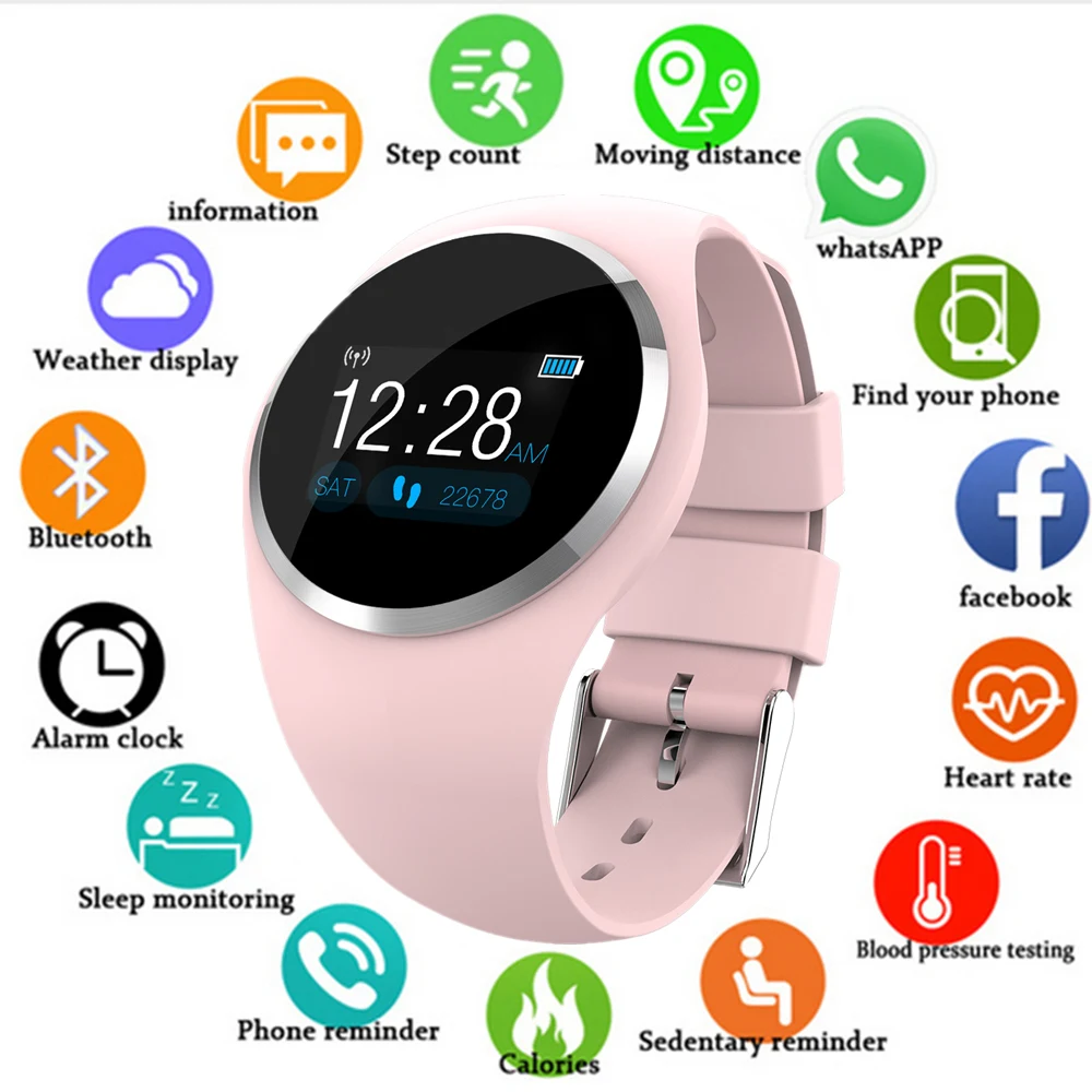 2019 Смарт часы для женщин и мужчин монитор сердечного ритма Bluetooth шагомер женские