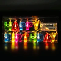 1 5m happy birthday letter lamp night light hanging lamp birthday decoration party holiday decorations led light string