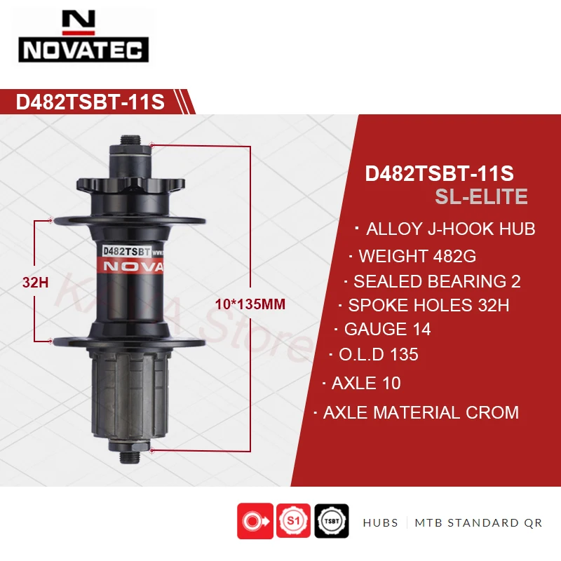Ступица NOVATEC с 32 отверстиями D481STBT D482TSBT втулки подшипник для горного велосипеда
