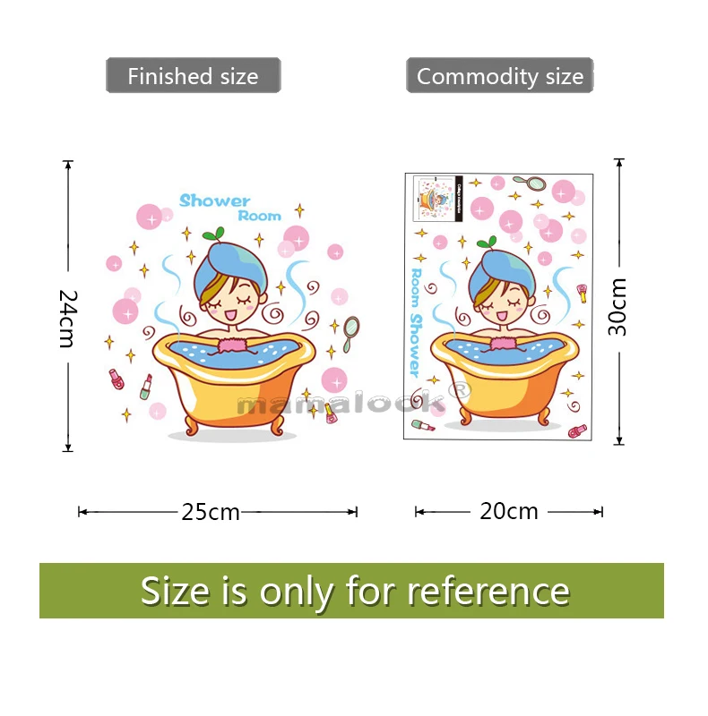 Наклейка на стену из стекла для ванной водонепроницаемая украшения дома и