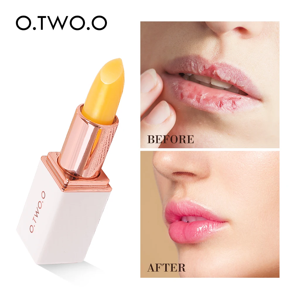 

O.TWO.O Ever-changing Colors Lip Balm Lipstick Long Lasting Hygienic Moisturizing Lipstick Anti Aging Makeup Lip Care D02