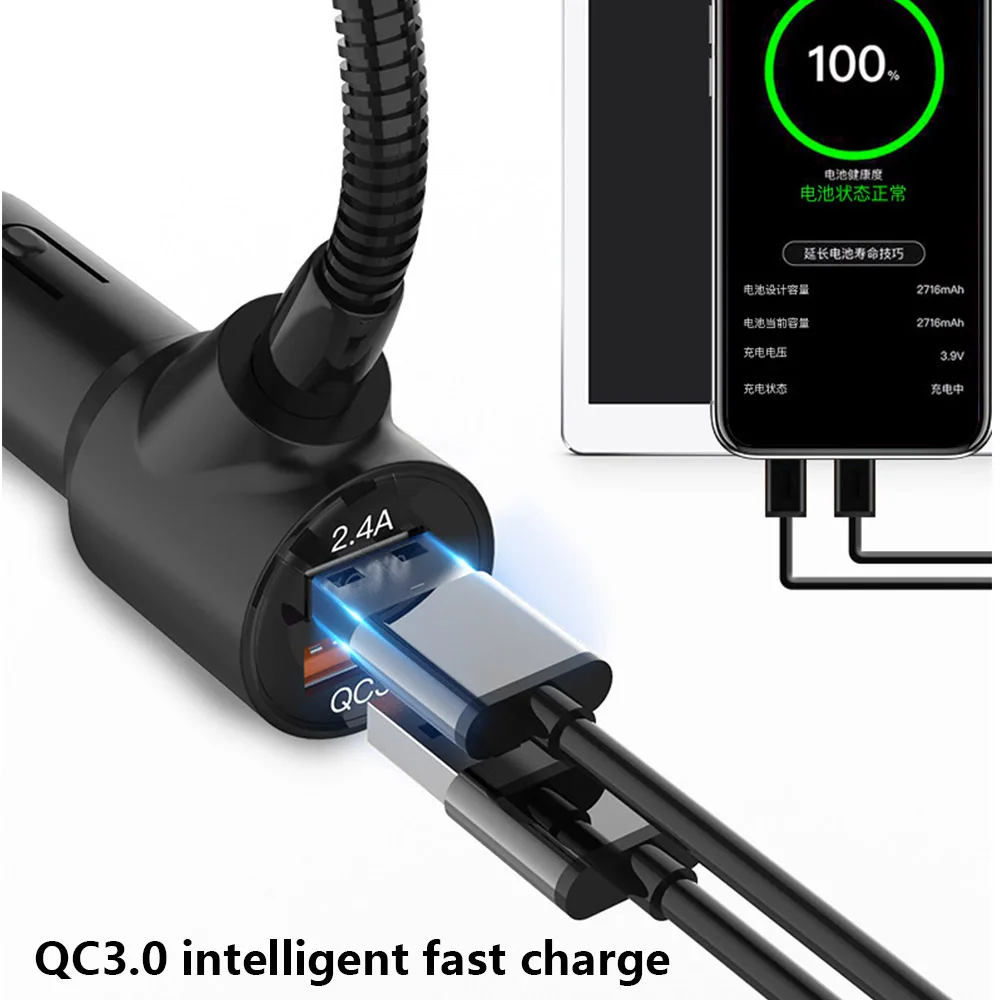 Автомобильные MP3 плееры T91 Bluetooth QC3.0 Быстрая зарядка 1 8 дюймовый ЖК дисплей 5 0 AUX