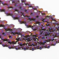 cross jesus purple natural stone hematite charm spacer loose beads for jewelry making handmade diy bracelet accessories 6810mm