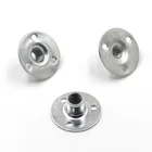 10 шт. углеродного Сталь Фланцевая муфта с M6 M8 M10 M12 нить из цинкового покрытия три блокировка отверстия гайки мебель разъем застежка-молния