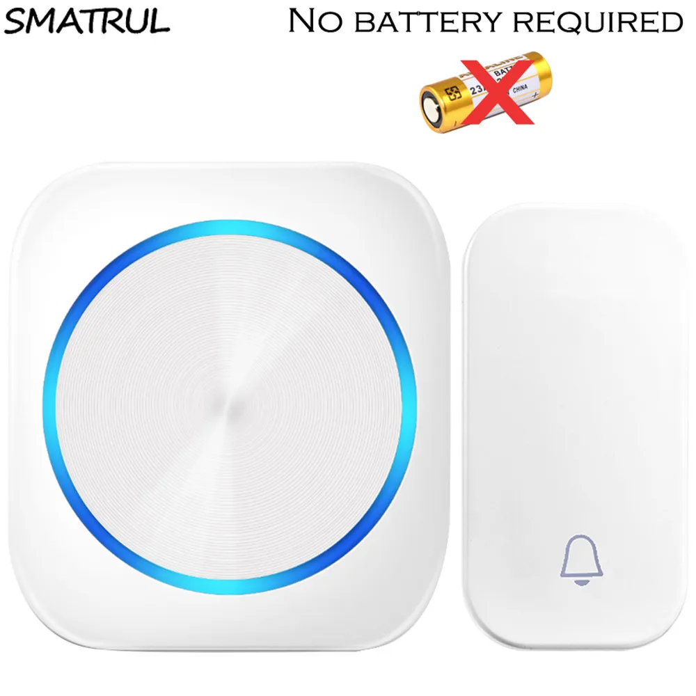 SMATRUL автономный водонепроницаемый беспроводной дверной звонок светодиодный
