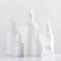 10 x10ml empty white glass bottle 15ml 1oz 30ml 50ml 100ml perfume essential oil e liquid dropper bottle with white rubber
