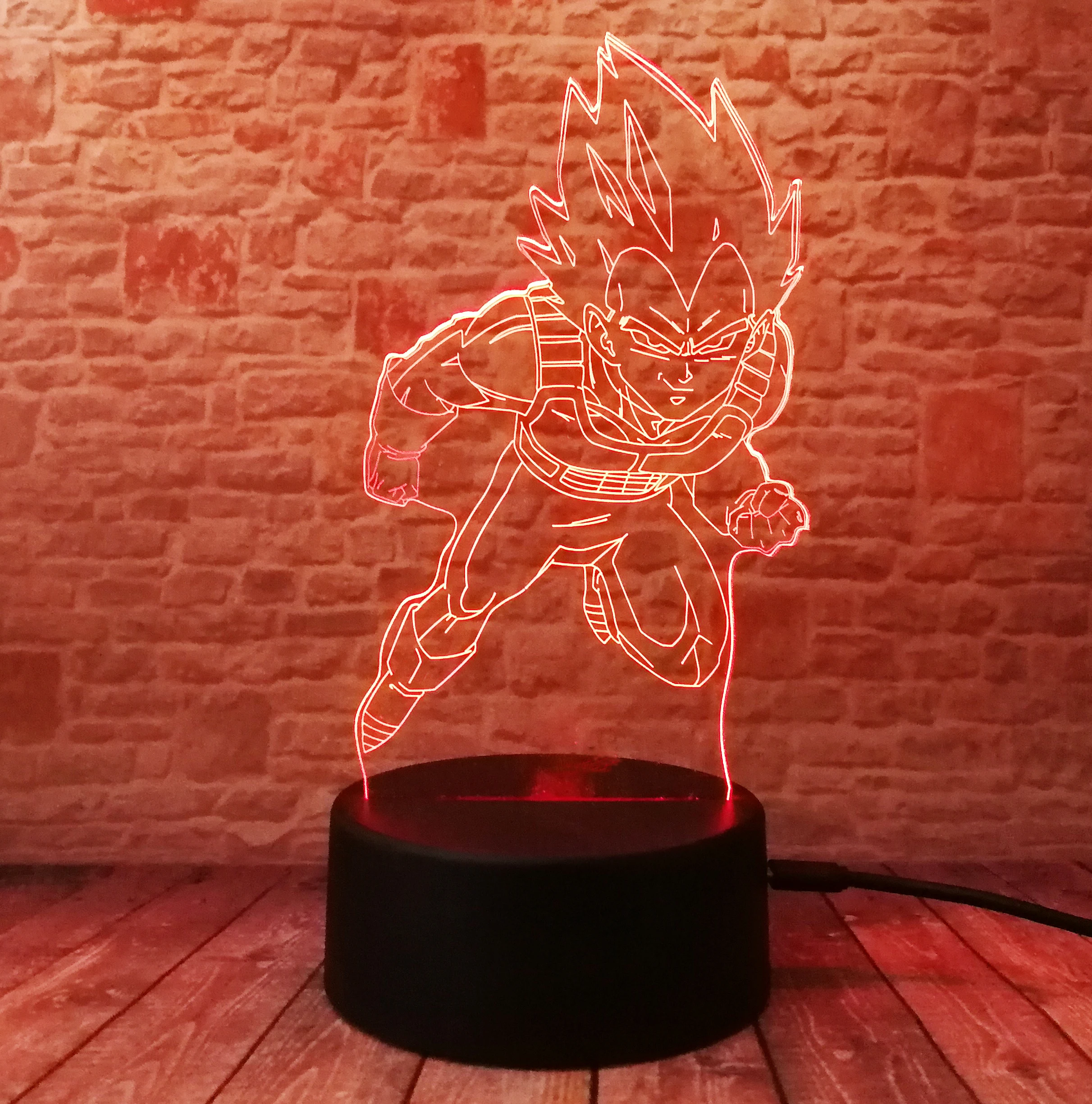 Креативный светодиодный светильник Dragon Ball Z Evolution 7 с цветным градиентом иллюзия