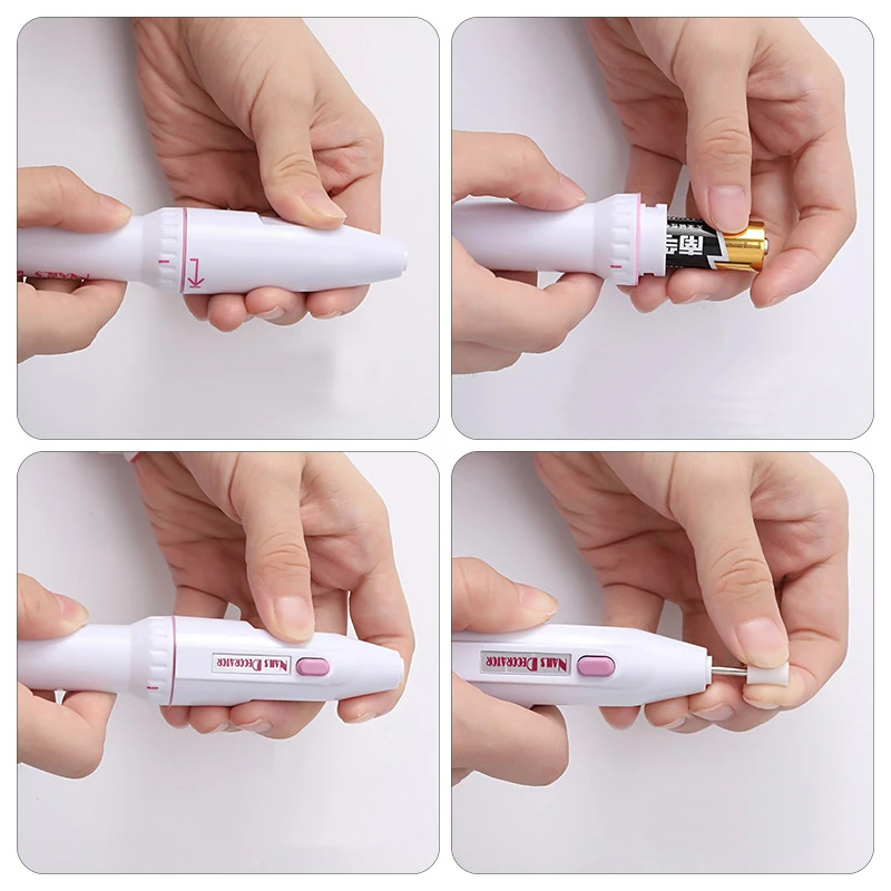 Аппарат для маникюра и педикюра 5 в 1 Белый Портативный Фрезер нейл-арта