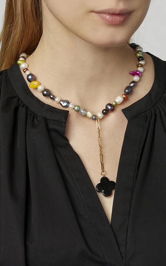 Длинное ожерелье с кулоном из дискотеки и нефрита натурального камня ожерелья