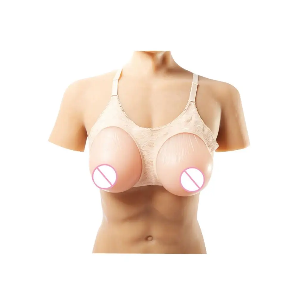 

New Soft Silicone Breast Form 1400g/Pair Artificial Fake False Chest Prosthesis Breast Enhancer For Crossdresser