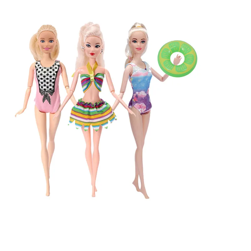 Кукла в купальнике для Барби комбинация колец плавания подходит коктейлей