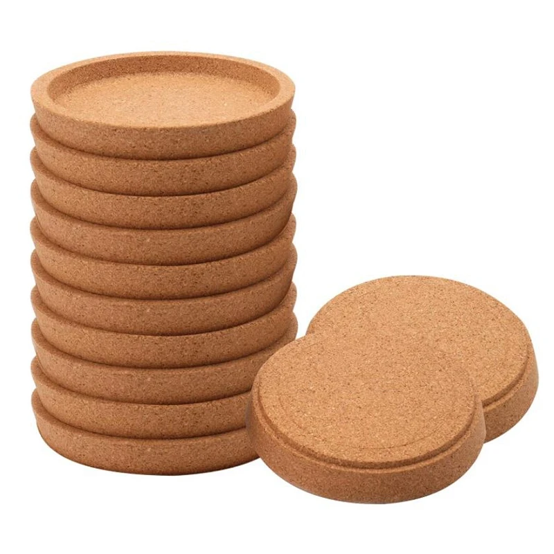 

12 Pack Cork Coasters,Coffee Drink Teacup Mat Absorbent Round Cork For Most Kind Of Mugs In Office,Home,Or Cottage