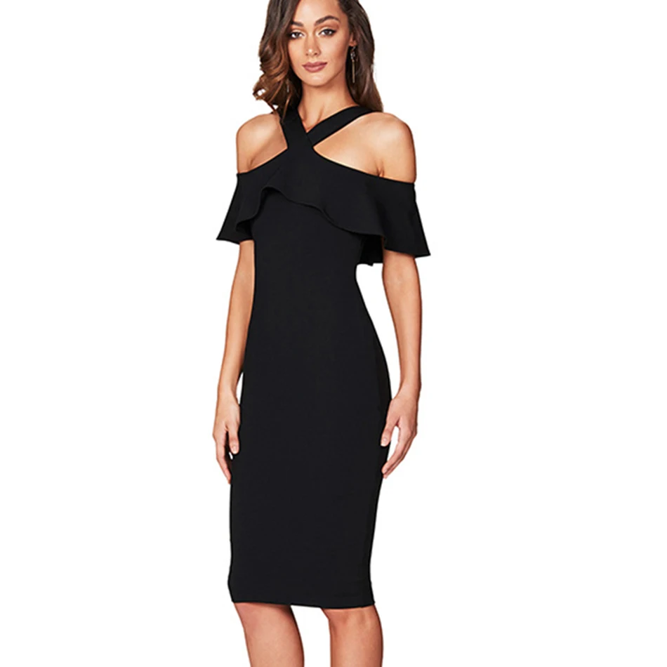 Новинка лета 2021 женское Бандажное платье с вырезом лодочкой сексуальное