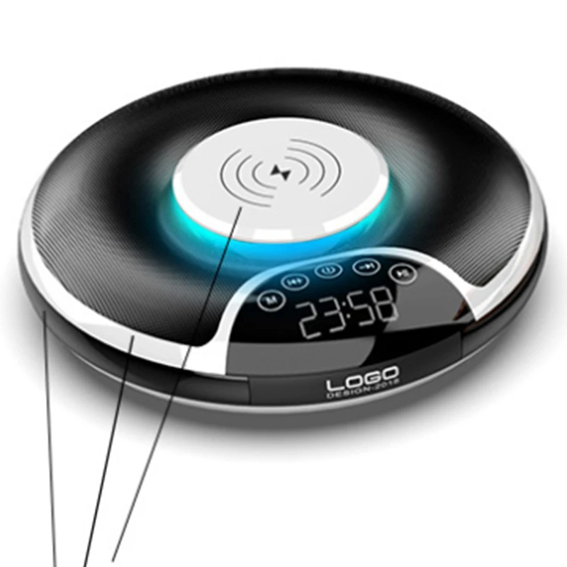 Хит продаж креативный умный динамик с Bluetooth беспроводное зарядное устройство