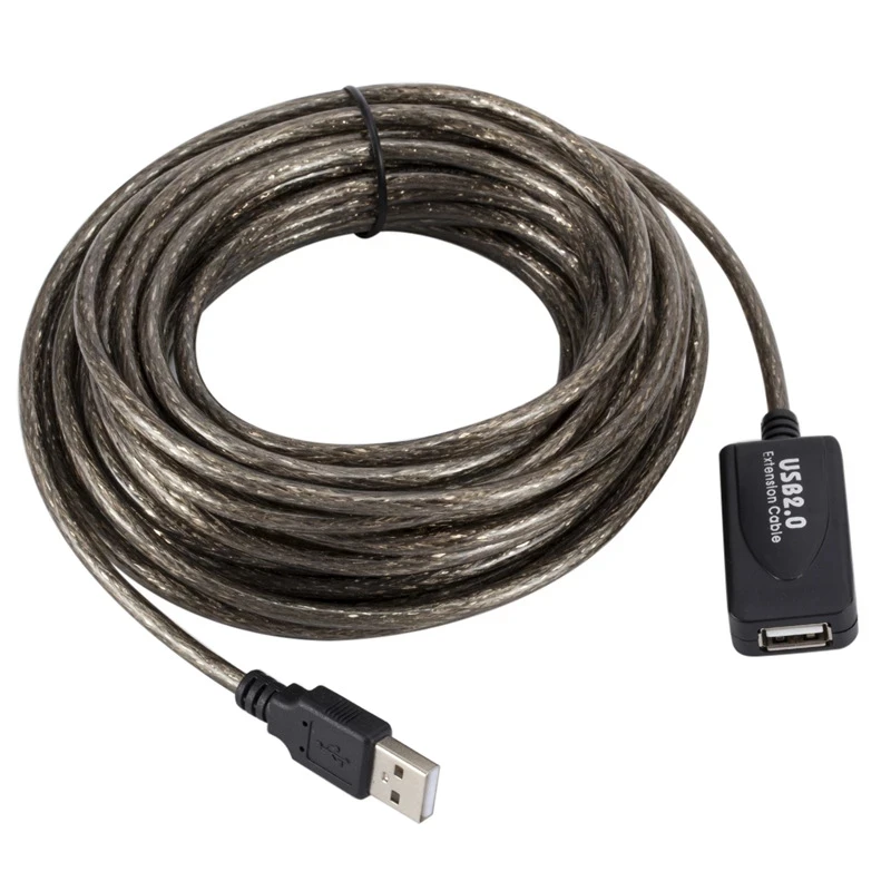 Удлинительный кабель USB 2.0 20 м 10 м 5 м штекер-гнездо активный повторитель |