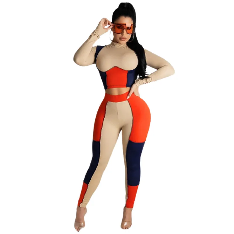 

BIIKPIIK Jogging Suits Women Sporty Print Two Piece Sets Basic Casual Lounge Wear Solid Long Sleeve Female All-Match Tracksuits