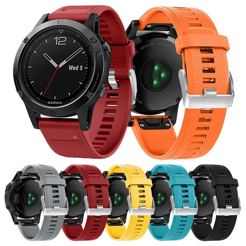 Ремешок силиконовый быстросъемный для Garmin Fenix 6X / 6 6Pro Forerunner 935 26/22/20