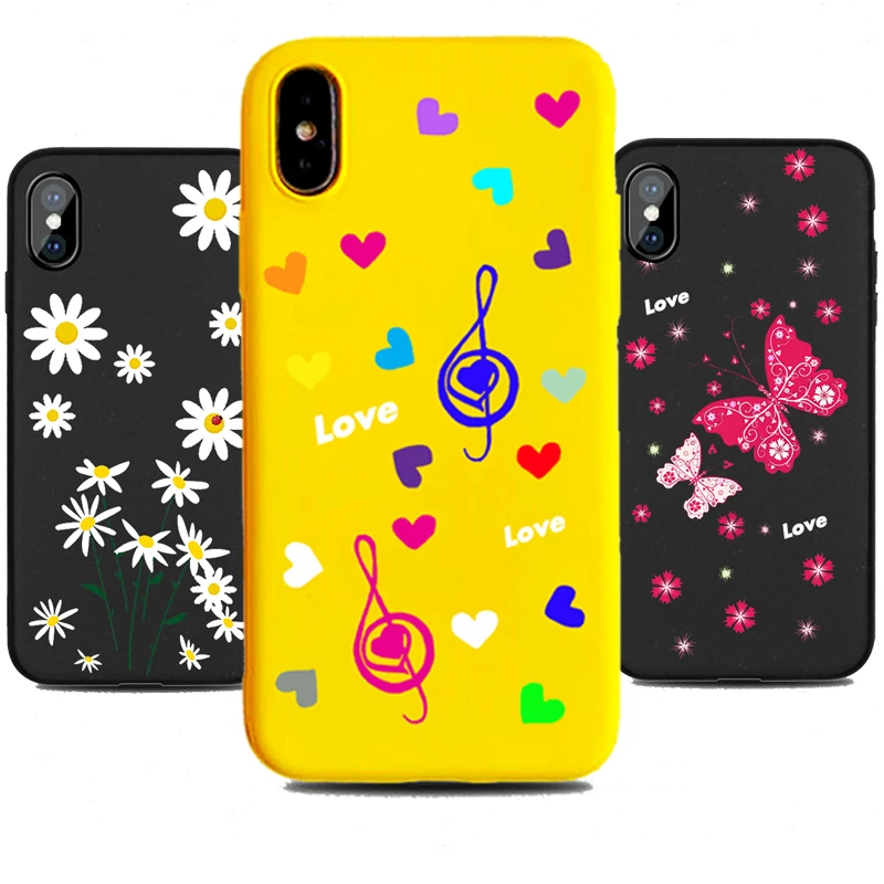 Чехол для телефона с сердечками IPhone 11 Pro X XS MAX XR 6s 7 8 Plus роскошные цветочные чехлы