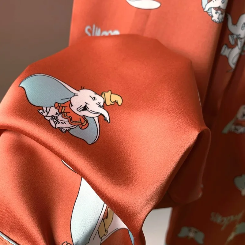 Женские пижамные комплекты пижамы с длинным рукавом Атласный Костюм мягкая