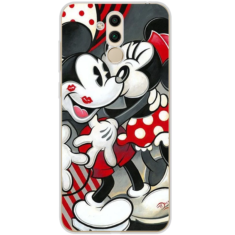 Чехол для huawei P10 Lite P20 Pro прозрачный мягкий силиконовый чехол с Микки и Минни Маус P