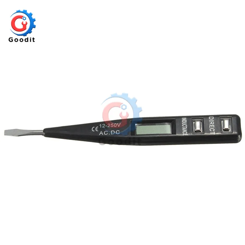 AC DC 12 V-250 V тестер напряжения Ручка lcd Цифровой AC/DC детектор напряжения непрерывность обнаружения напряжения Ручка детектор индукции датчик